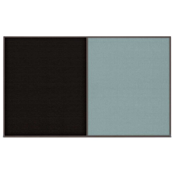 Triple Door Radius Corkboard, 96"x48", Hea, UV7016RC-SATIN-CLOUD